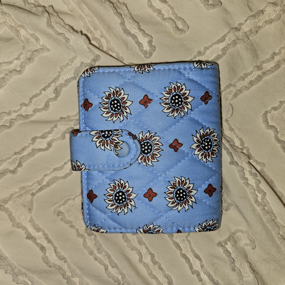 Vera Bradley Floral Blue Quilted Wallet